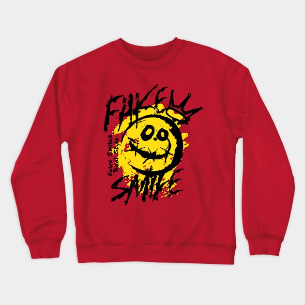 Fake smile Crewneck Sweatshirt by Nikisha